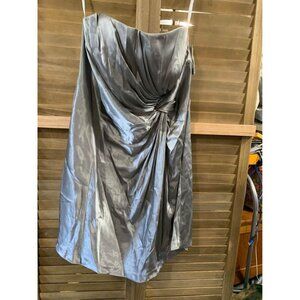 NWT Davids Bridal Dress Formal Strapless Prom Dance Silver Women's Plus Size 18